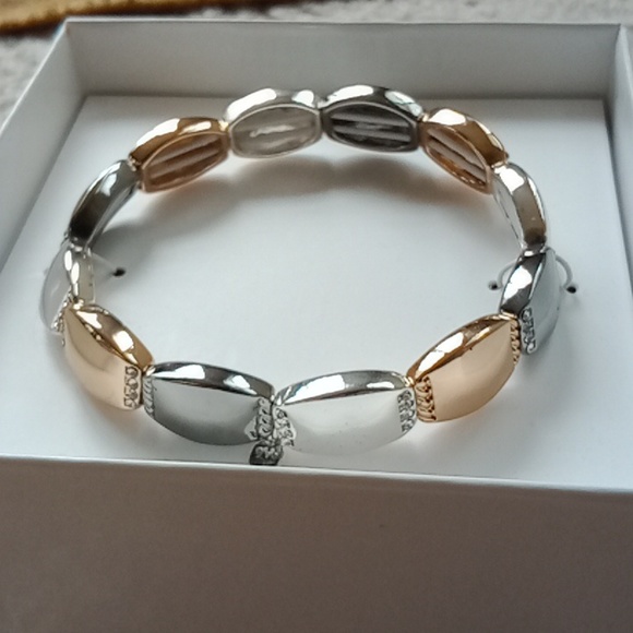Nine West Two Tone Silver & Gold Bracelet - Picture 2 of 2